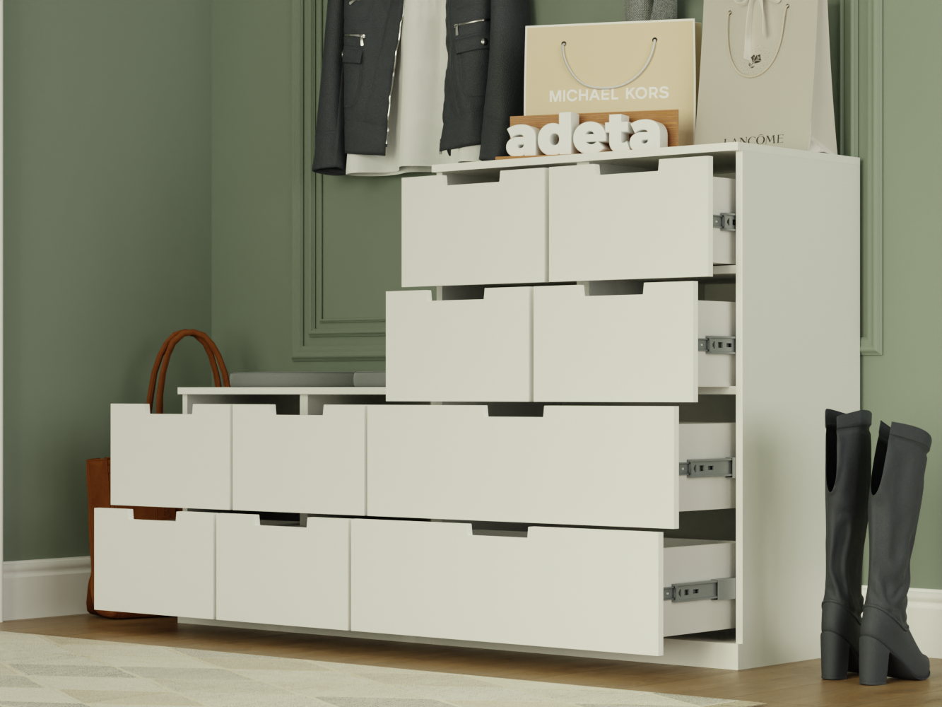 Комод Нордли 38 white ИКЕА (IKEA) изображение товара