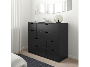 Комод Нордли 29 black ИКЕА (IKEA) в Москве