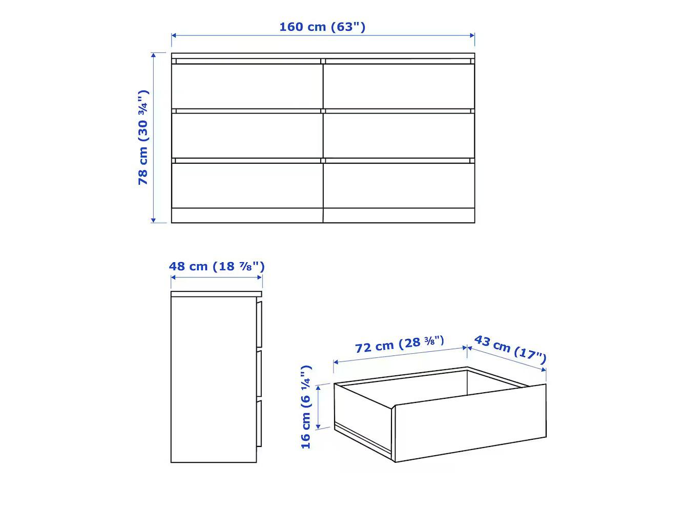 Комод Мальм 23 brown ИКЕА (IKEA) изображение товара