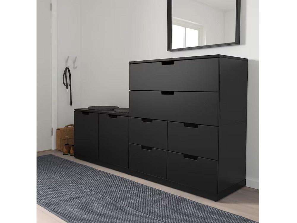 Комод Нордли 39 black ИКЕА (IKEA) изображение товара