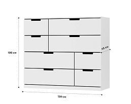 Изображение товара Комод Нордли 29 white ИКЕА (IKEA) на сайте adeta.ru